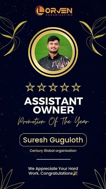 Assistant Owner, Promotion of the Year: Suresh Guguloth