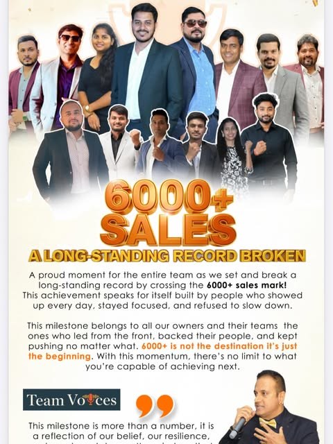 6000+ sales record poster